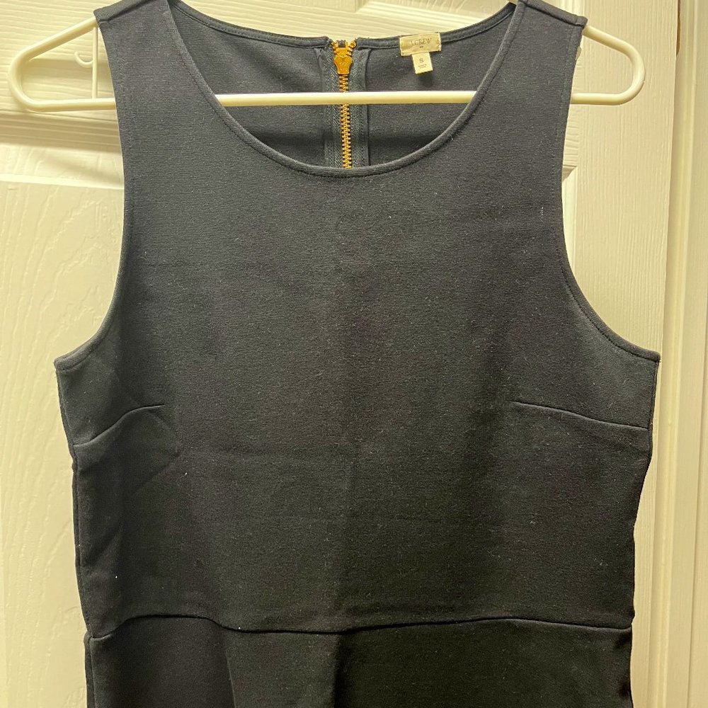 J. Crew Peplum Top in Black